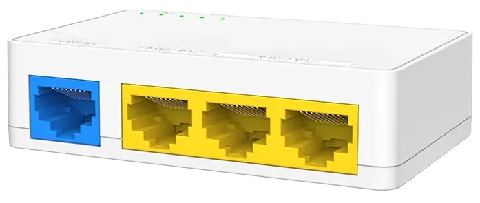 Tenda S204PD Коммутатор неуправляемый, PoE 4x100 Мбит/с, настольный, пластиковый корпус