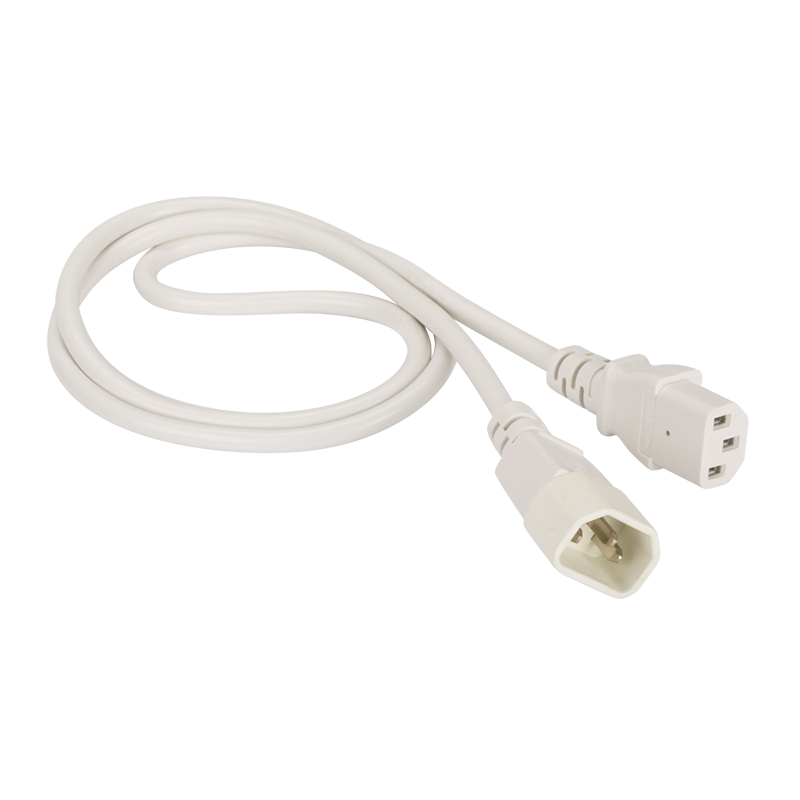 Кабель питания Lanmaster LAN-PP13/14-7.0-WH C13-C14, 3х0.75, 220В, 10А, белый, 7 метров