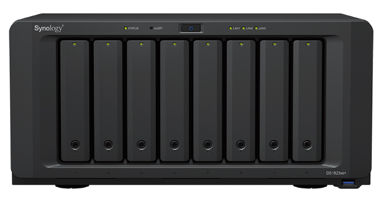   Xcom-Shop Сетевой накопитель Synology DS1823XS+ 8x3.5/2.5 HDD/SSD SATA (2xNVMe), RAID JBOD/0/1/5/6/10, 2xRJ-45 1GbE LAN, 1xRJ-45 10GbE, 3xUSB3.2Gen1, 2xeSATA,