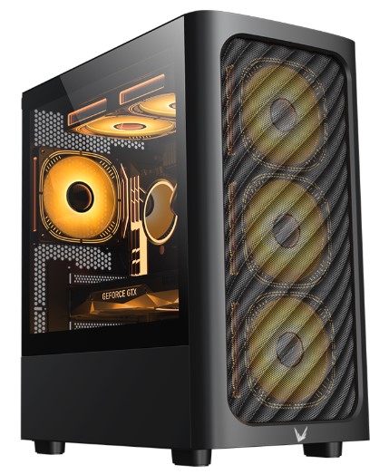 Корпус mATX FORMULA Air Mesh G3 Plus Black 4711401662921 без БП, боковая панель из закалённого стекла, USB 3.0, 2*USB 2.0