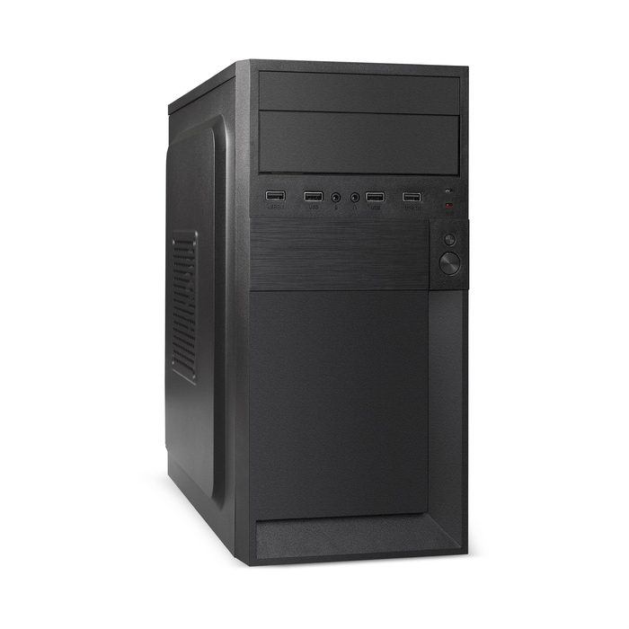 Корпус mATX Exegate EX291141RUS черный, БП 400W, 4*USB 2.0, audio