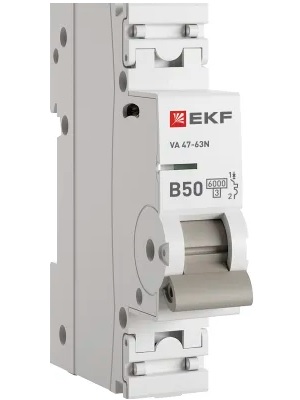 Автоматический выключатель EKF M636150B 1P 50А (B) 6кА ВА 47-63N PROxima