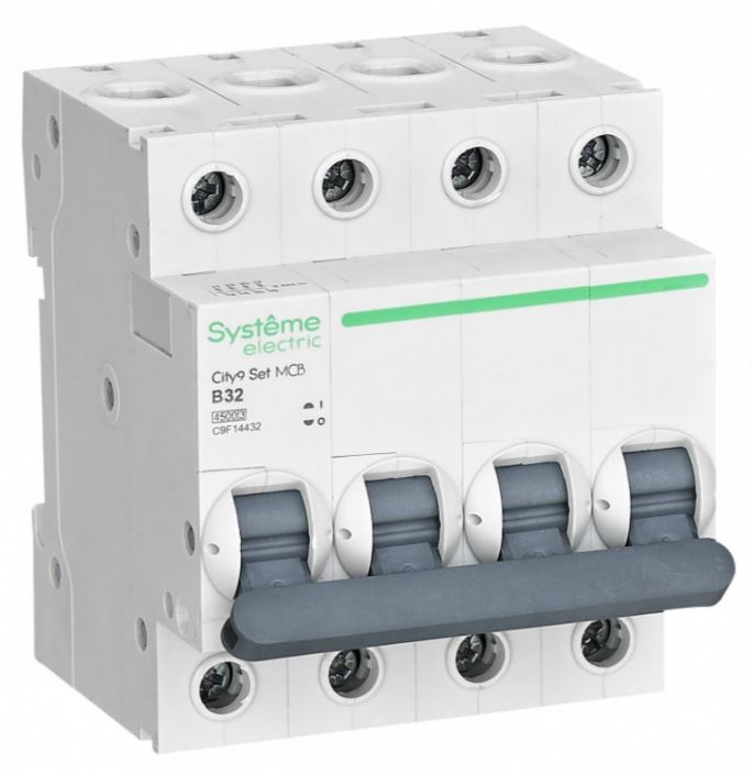 Автоматический выключатель Systeme Electric C9F14432 City9 Set B 32А 4P 4.5kA 400В