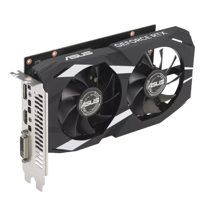 Видеокарта PCI-E ASUS GeForce RTX 3050 (DUAL-RTX3050-O6G) 6GB GDDR6 96bit 8nm 1507/14000MHz DVI HDMI DP