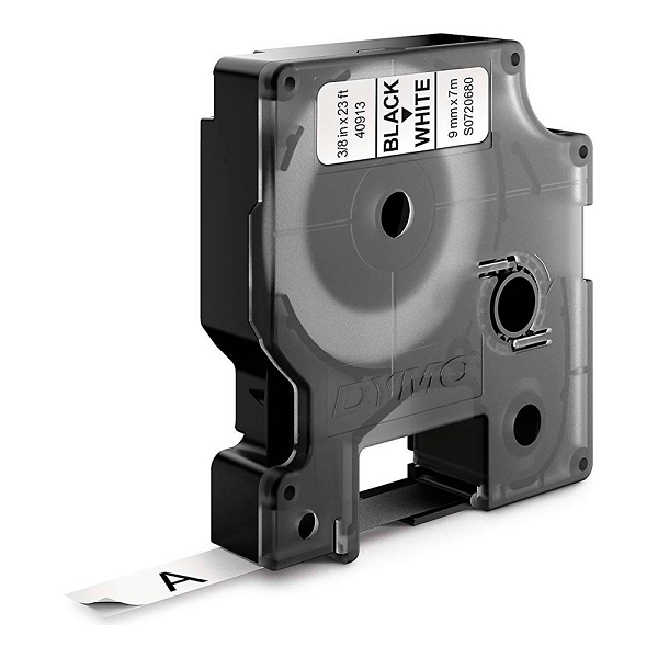 Картридж Dymo S0720680 с лентой 9 мм х 7м. , пластик, черные буквы/белая лента