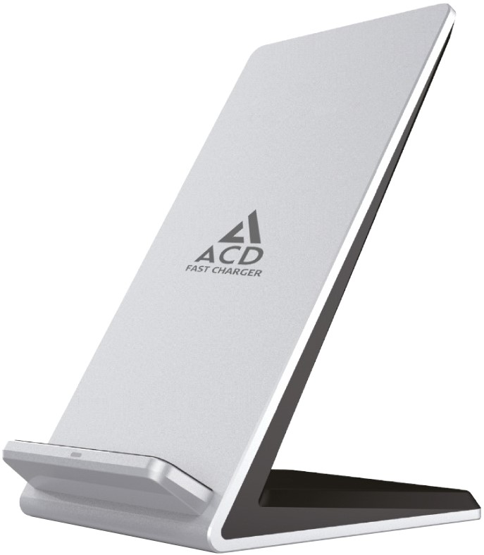 Зарядное устройство беспроводное ACD ACD-W102S-F1S 10Вт, беспроводная Qi, 2-катушки с QC, 5В/2А ~ 9В/1,8А RTL