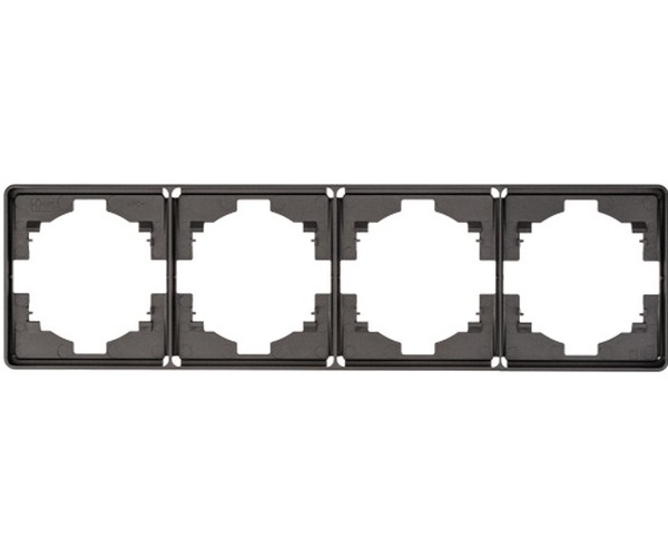 Рамка четверная KRANZ KR-78-0754-2 MIELE ROUND титан