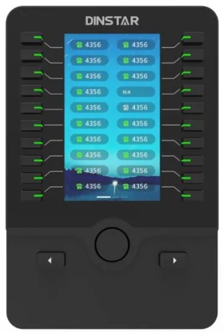 Станция Dinstar DXP60 модуль расширения, цветной экран 4,3 дюйма, разр. 272 х 480 пикс., 20 физических клав