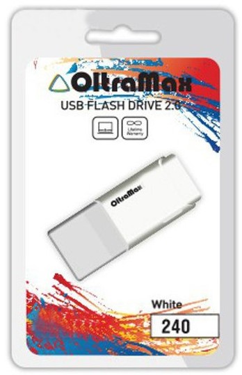  Накопитель USB 2.0 64GB OltraMax OM-64GB-240-White 240 белый