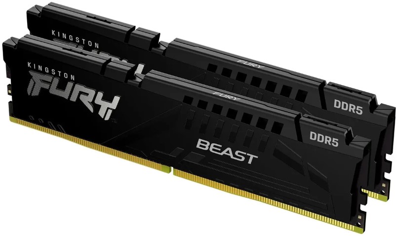 Модуль памяти DDR5 32GB (2*16GB) Kingston FURY KF560C36BBE2K2-32 Beast Black EXPO PC5-48000 6000MHz 1RX8 36-44-44 1.35V 288-pin 16Gbit