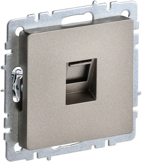 Розетка компьютерная IEK BR-K10-2-K37 BRITE RJ45 кат.6 РК11-БрШ Шампань