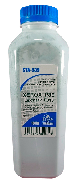 Тонер B&W (Black&White) STA-539 P8e/Lexmark E310 (фл,180 г) Standart фас России