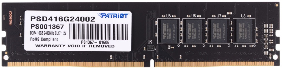   Xcom-Shop Модуль памяти DDR4 16GB Patriot Memory PSD416G24002 Signature Line PC4-19200 2400MHz CL17 1.2V RTL