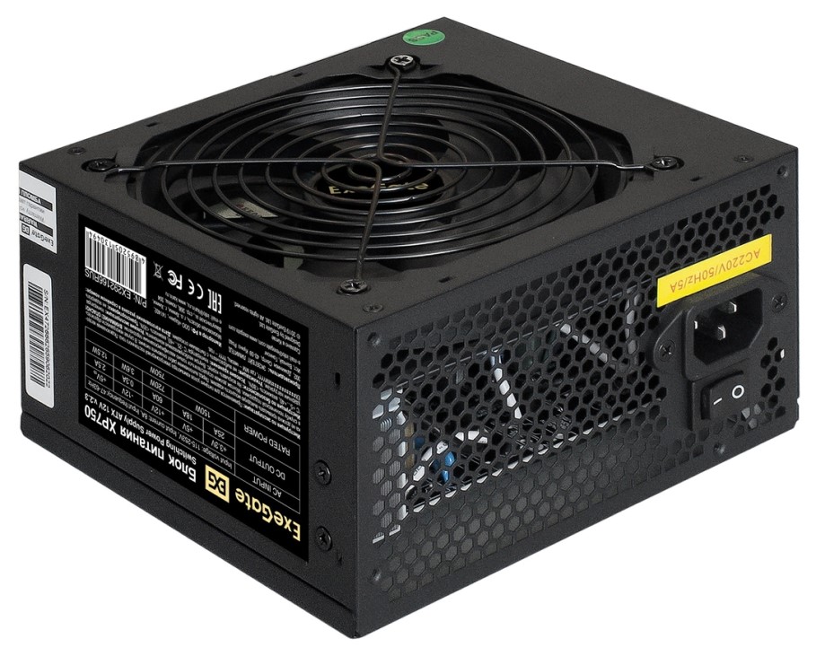 730-875W  Xcom-Shop Блок питания ATX Exegate EX292166RUS 750W, 120mm fan