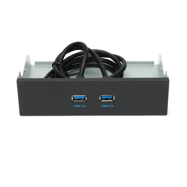 Планка Gembird FP5.25-USB3-2A USB 3.0 на переднюю панель 5.25, 2xUSB-A 3.0