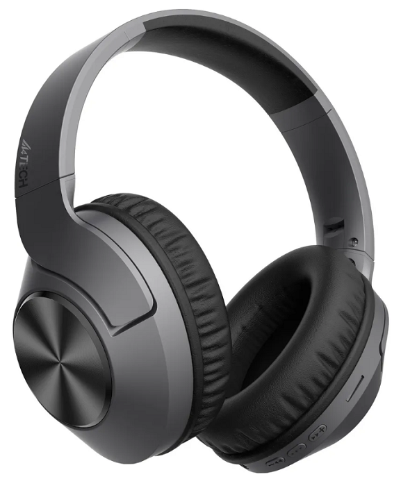 Наушники и гарнитуры Наушники беспроводные A4Tech BH300 ASH GREY черные, bluetooth, оголовье (1789522)