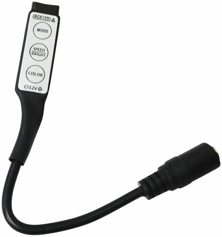 Контроллер Lamper 143-106 LED мини с разъемом 5,5х2,1 мм 72/144 W, 3 кнопки, 12 V/24 V
