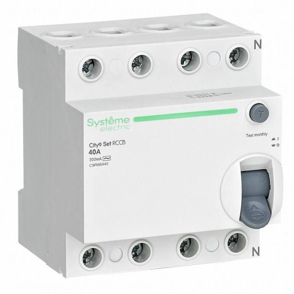 УЗО Systeme Electric C9R66440 City9 Set ВДТ 40А 4P 300мА Тип-AC 400В