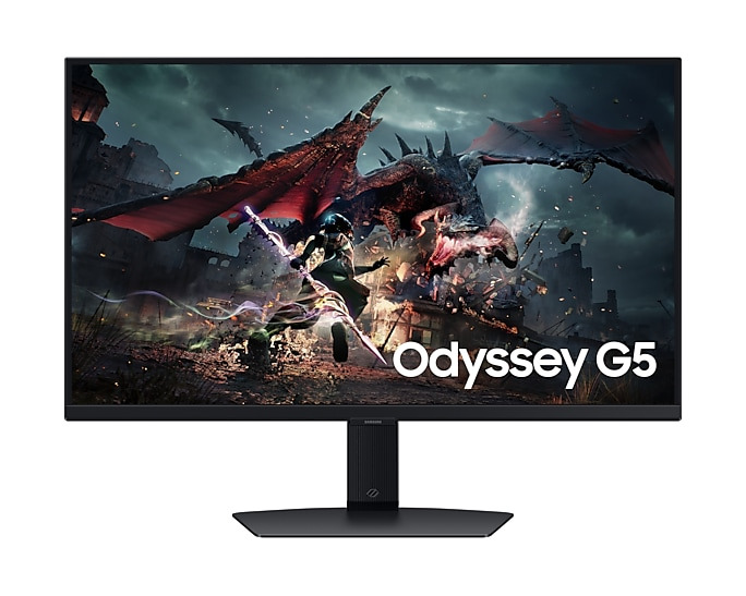 Монитор 27 Samsung Odyssey G5 G50D S27DG502EI black, IPS 16:9 2560*1440, 180Hz 1ms 350cd 1000:1 178/178 2*HDMI DP HAS Pivot Tilt Swiv VESA