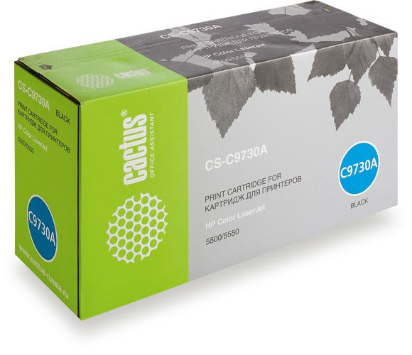 Картридж Cactus CS-C9730A для принтеров HP Color LaserJet 5500/5550, чёрный, 13000 стр.