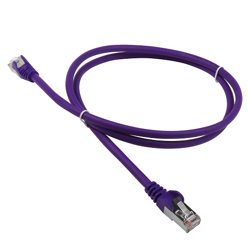 Патч-корды RJ-45, 5е кат, экранированные  Xcom-Shop Кабель патч-корд F/UTP 5e кат. 15м Lanmaster LAN-PC45/S5E-15-VI фиолетовый