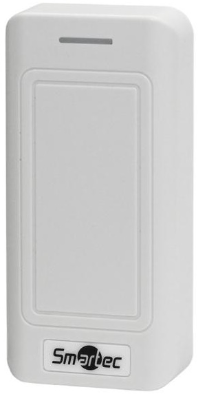 Считыватель Smartec ST-PR022MF-WT MIFARE, белый, интерфейс Wiegand, 3-8 см, -40°+60°С, 106x51x20 мм, 10-14 В DC, 60 мA