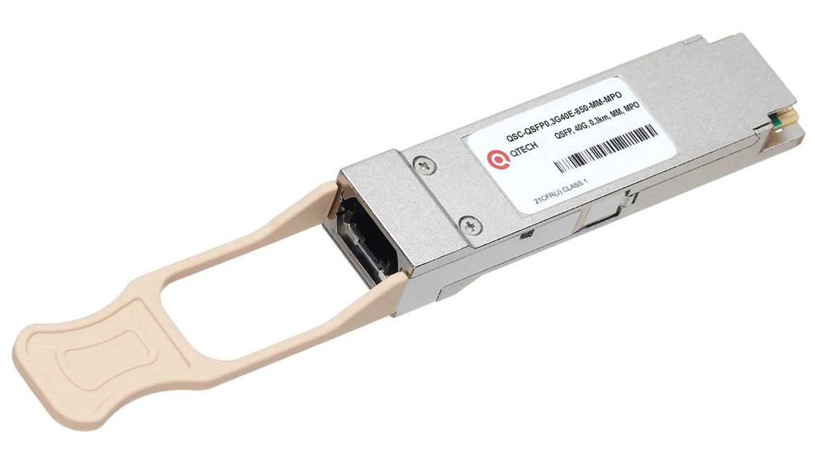Модуль QSFP+ QTECH QSC-QSFP0.3G40E-850-MM-MPO 300м, 40Гбит/c, MPO, DDM