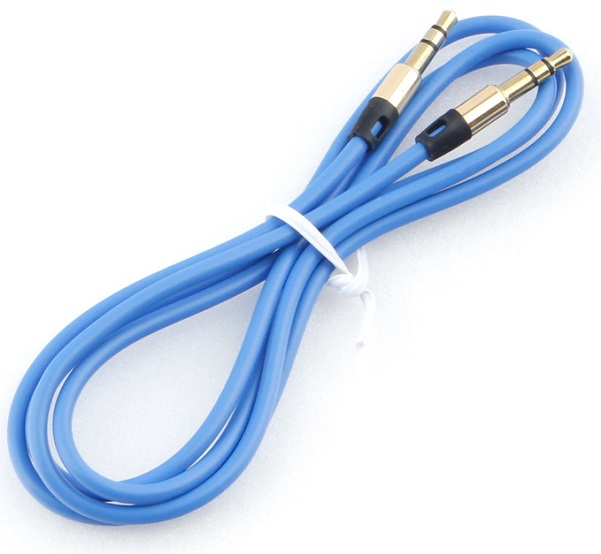 Кабель аудио Cablexpert CCAB-01-35MM-1MU 3.5 джек (M)/3.5 джек (M), синий. 1м, блистер