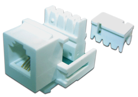 Вставка TWT TWT-OK12UTP/TEL-WH Keystone RJ-12, Cat.3, белая