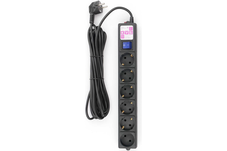 Сетевой фильтр Power Cube SPG6-B3M 3 м, 6 розеток (черный) 16А/3,5кВт