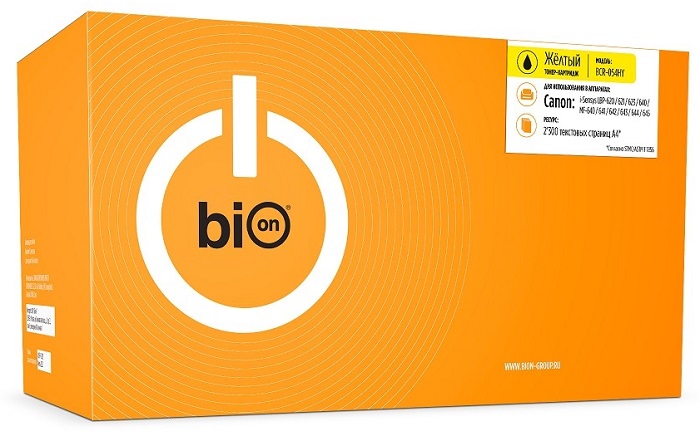 Canon совместимые картриджи BION  Xcom-Shop Картридж BION BCR-054HY 054HY для Canon i-Sensys LBP-620/621/623/640/MF-640/641/642/643/644/645 (2300 стр.), Желтый