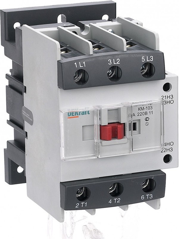 Контактор DEKraft 22143DEK 80А 220В АС3 1НО+1НЗ КМ-103