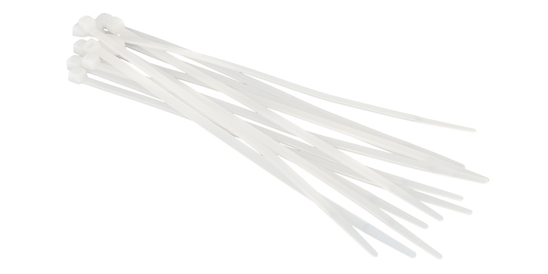 Стяжка нейлоновая не открывающаяся NikoMax NMC-CTN150-25-SL-WT-100 150x2,5мм, уп-ка 100шт