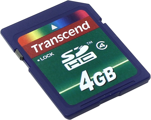 Карта памяти 4GB Transcend TS4GSDHC4 Transcend 4GB SDHC class 4