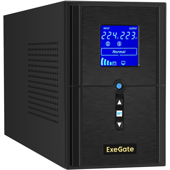 Комплект Exegate SineTower SZ-1000.LCD.AVR.2SH.1C13.USB EX296795RUS ИБП EX295987RUS + батарея 45Aч EX285666RUS 2шт (инвертор, синус, для котла) 1000VA