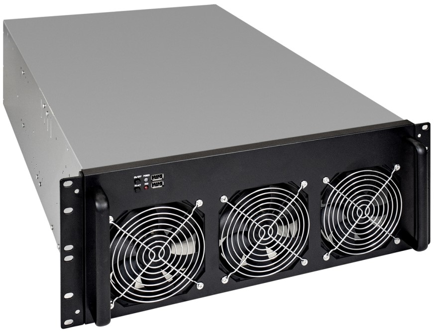 Корпус ATX Exegate Pro 8-650 черный, без БП, 2*USB 2.0, установка в стойку 4U