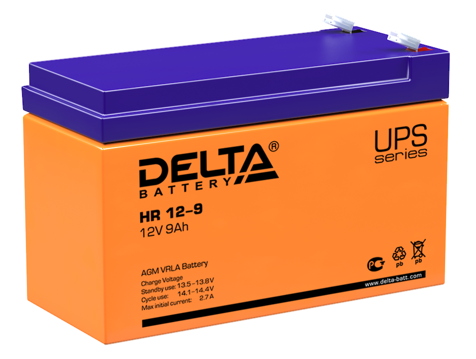 Батарея Delta HR 12-9 12В, 9Ач, 151/65/100