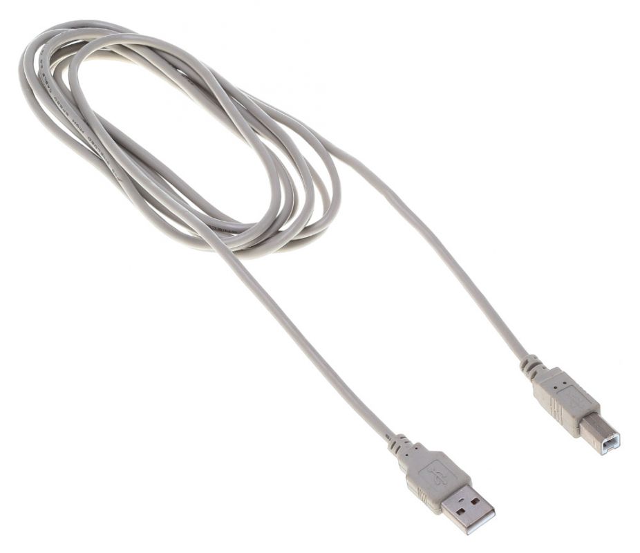 Кабель интерфейсный USB 2.0 Buro BHP RET USB_BM30 3м, серый, блистер