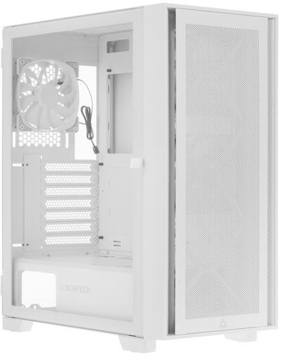 Корпус ATX Montech AIR 1000 LITE WHITE без БП, боковая панель из закленного стекла, USB 3.1, 2*USB 3.0, audio