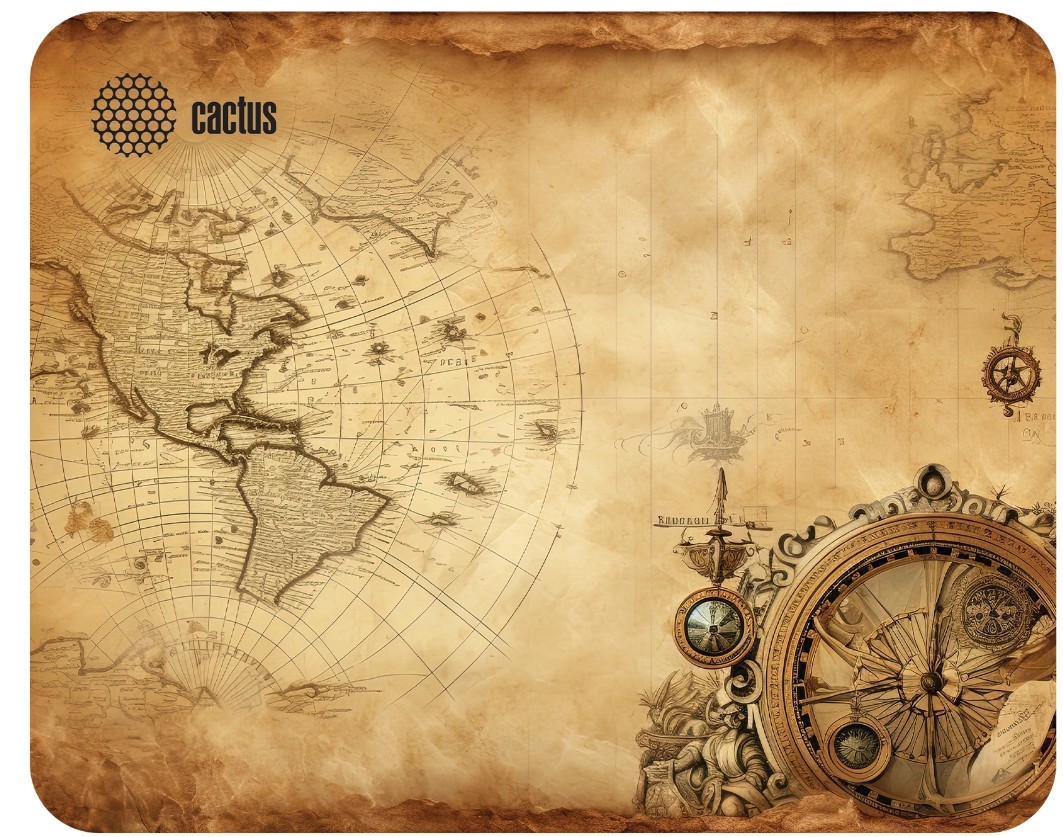  Коврик для мыши Cactus CS-MP-D10S Vintage map 250x200x3мм