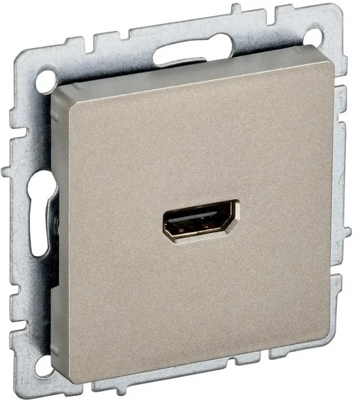 Розетка HDMI IEK BR-H10-K37 BRITE РHDMI-0-БрШ Шампань