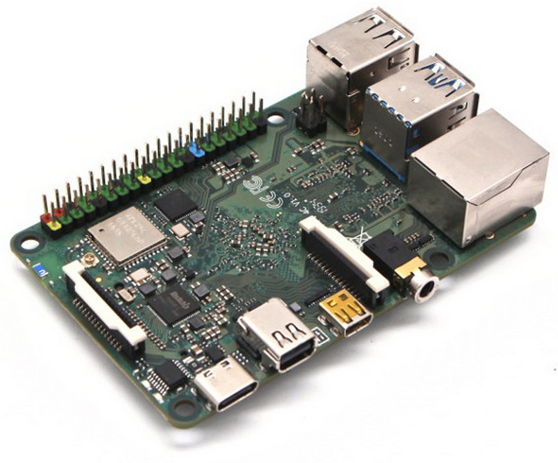  Микрокомпьютер RockPi RPBoard B4 (model C+) 4GB RK3399/4GB/WiFi/BT/POE