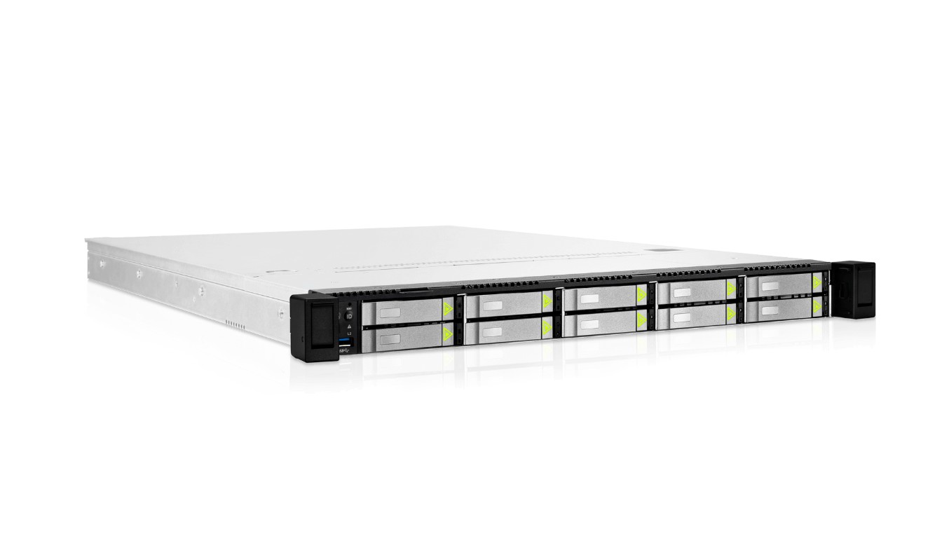 Корпус серверный 1U InWin IW-RS110-07 6190461 Single 650w Acbel /FAN 4056mm*6/SLIMSAS *10 BP/2.5/3.5 hot-swap HDD tray (gray color)*10/EAR SET - ear