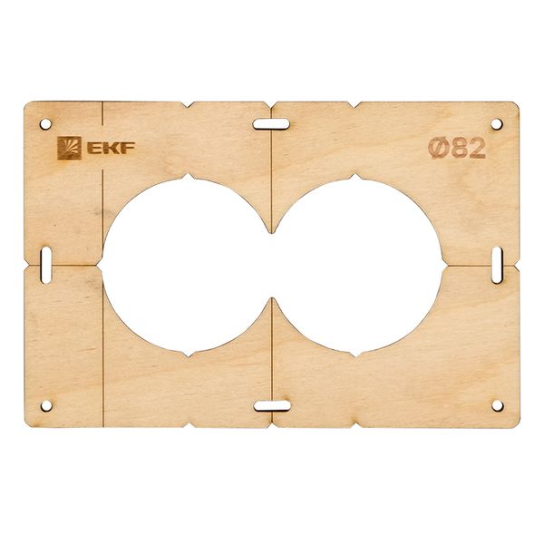 Шаблон для подрозетников EKF sh-d82-2 c 2 отв. диам. 82 мм Expert