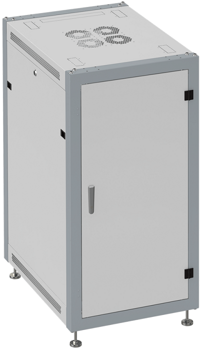 Шкаф напольный 19, 18U SYSMATRIX SL 6018.722 600x1000x935mm (ШхГхВ) передняя дверь сплошная металлическая, задняя дверь сплошная металлическая, повор