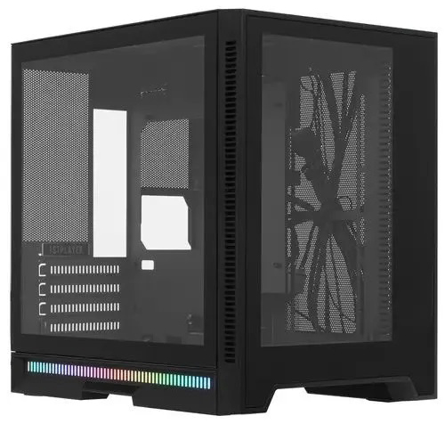 Корпус mATX 1STPLAYER STEAM PUNK SP6 SP6-G-BK черный, без БП, боковая панель из закаленного стекла, 2*USB 3.0, audio