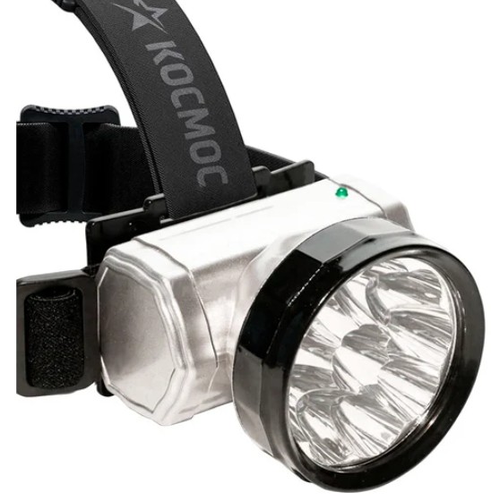Фонарь налобный Космос KOCAccuH10LED аккумуляторный, 10LED, 3 *АА, встроенное зарядное устройство