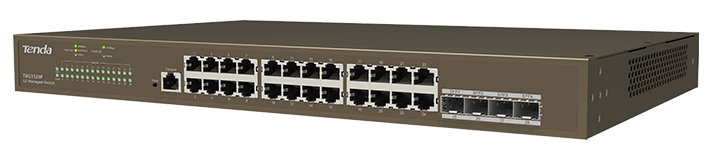 Коммутаторы Tenda Коммутатор управляемый Tenda TEG3328F 24x10/100/1000 Base-T, 4xSFP 10/100/1000, L2