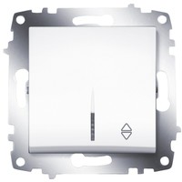 Переключатель ABB 619-010200-210 Cosmo одноклавишный с подсветкой, 10А, 250В, IP20 (сх. 6) (белый)