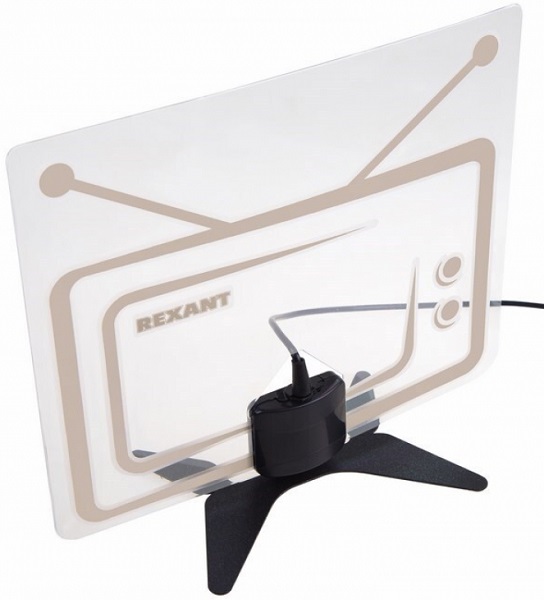 Антенна Rexant 34-0719 комнатная, с USB питанием, для цифрового телевидения DVB-T2, Ag-719